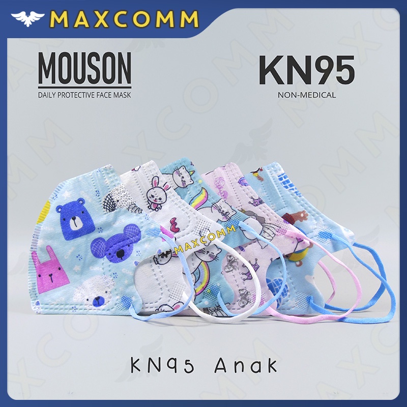 Masker Mouson KN95 Anak 5ply Masker Non Medis 5 Ply Sekali Pakai