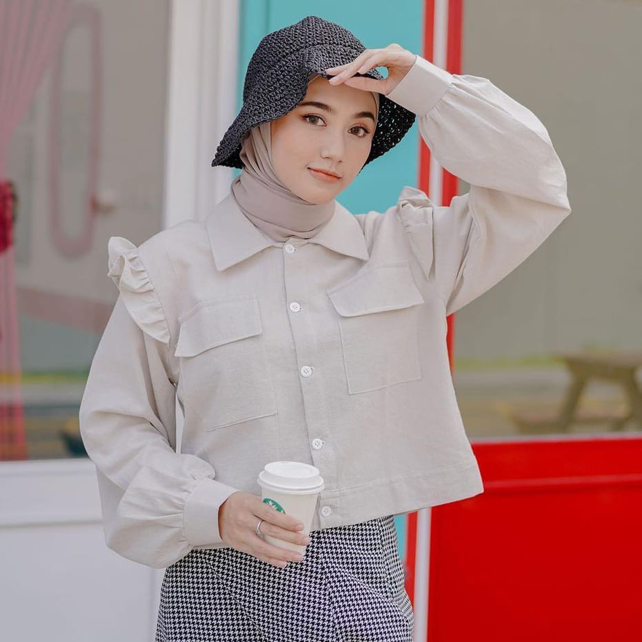 Weijia Fashion OOTD Wanita Kemeja DASHAO / Sissy Top / Kemeja Style Korea / Kemeja Wanita Kekinian /
