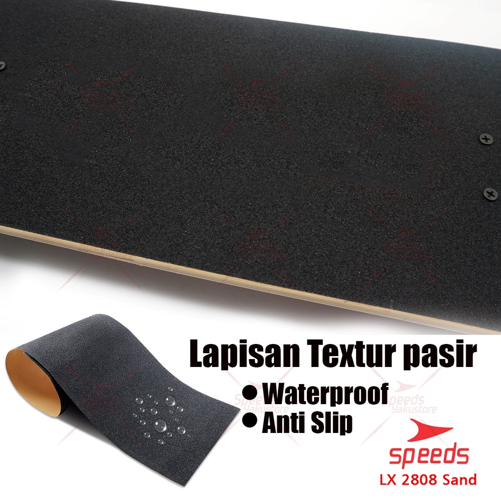 SPEEDS Papan Skateboard FullSet Dewasa Besar Alas Pasir Kayu Skate Board LX 028-2808 Sans