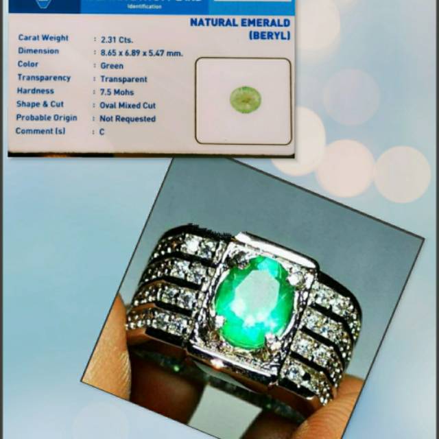 CINCIN BATU NATURAL JAMRUD COLOMBIA HIGH QUALITY+ID