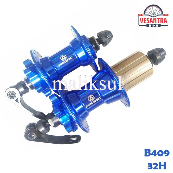 PACIFIC B409 HUB FREEHUB JANGKRIK SIX BOLT 32H BIRU