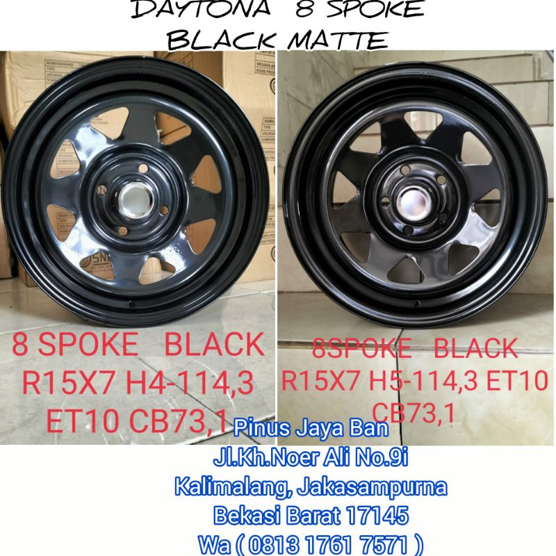 VELG DAYTONA STEEL WHEEL R15x7 H5 114 et-20 inova rush taruna L300 Grand Max (h5) Cheroke