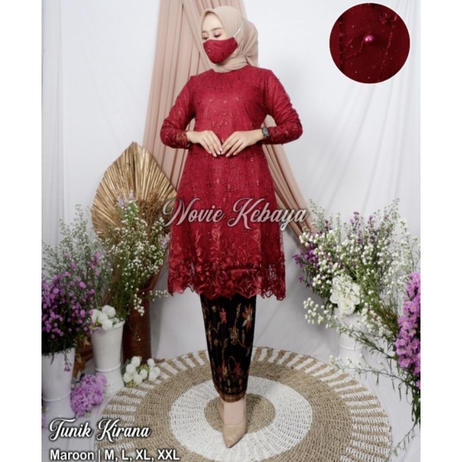 Set kebaya modern termurah COD/ Kebaya pesta real pict/Kebaya modern