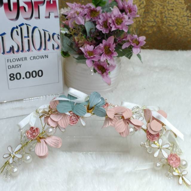 Flower crown daisy/ mahkota flower crown