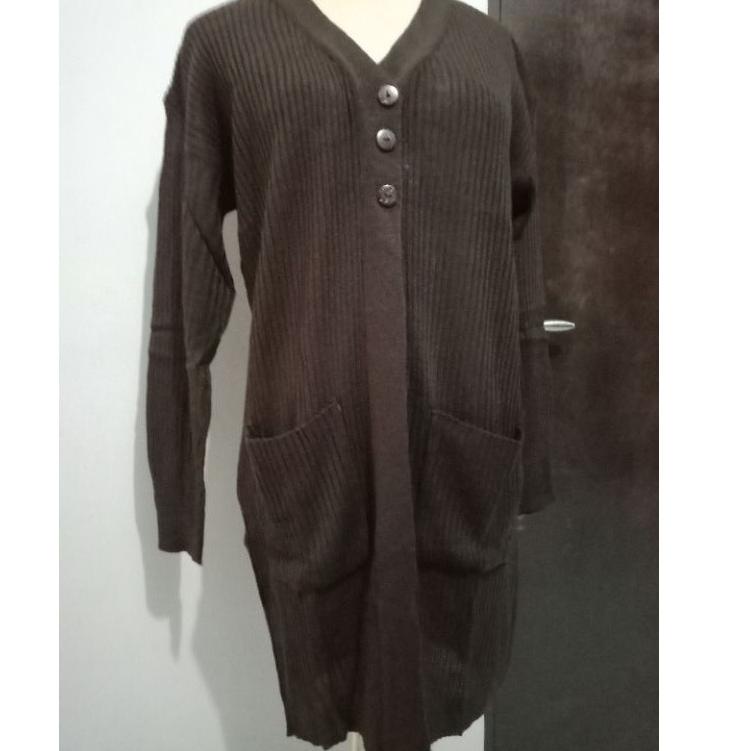 [KODE ND0DS] Long Cardigan Rajut Long Cardi Jumbo Long Cardigan fashion muslim Cardigan Rajut Kancin