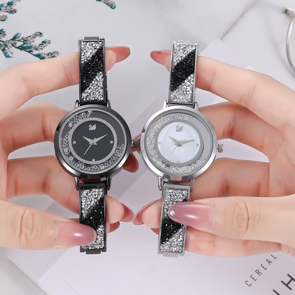 Jam Tangan Wanita Magnet Tali Rantai Magnet Murah Grosir Arloji Import Premium Jam Tangan Murah W175