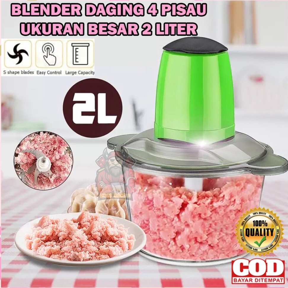 MKC 129 Blender Daging 2.1 L Multifungsional Blender Chopper Elektrik 4 Pisau