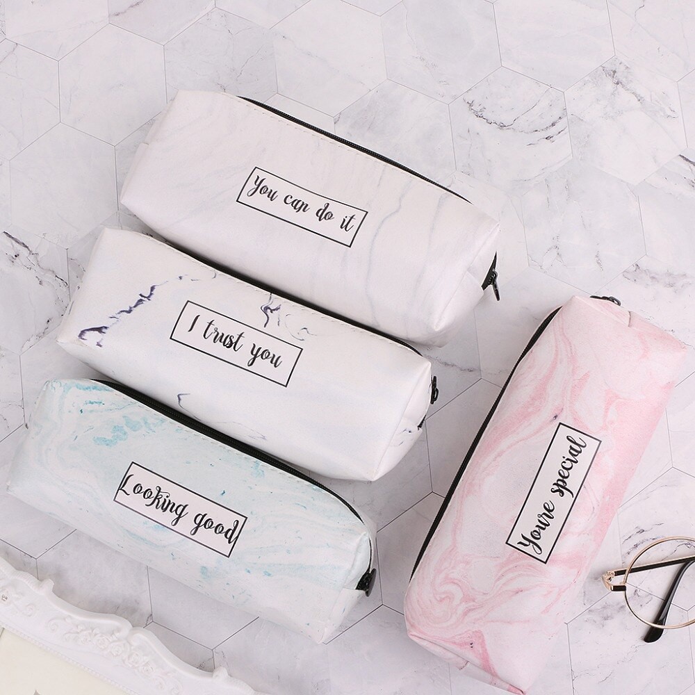 

Free Ongkir ya Marble Pencil Case Stationery School Supplies Storage Pencil Cases School Tools qiang