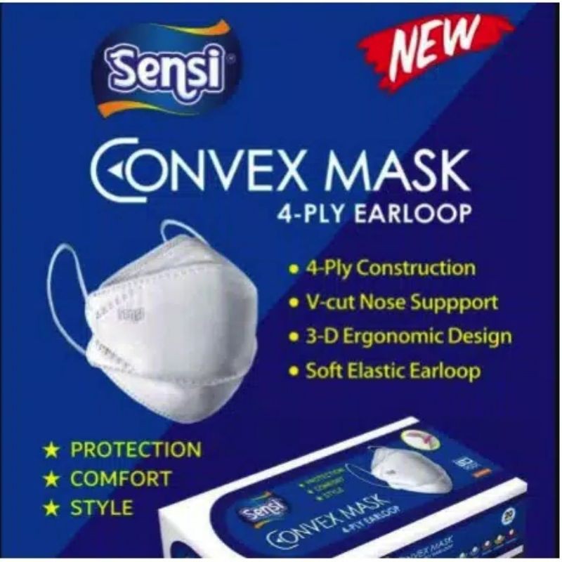 Masker Sensi Convex 4Ply Earloop Isi 2pcs