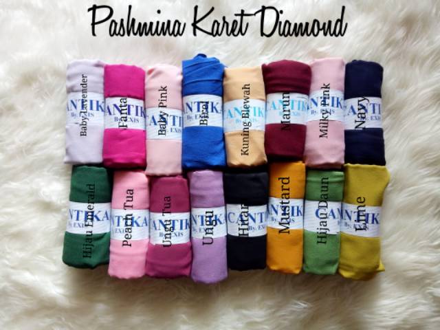 Pashmina / Phasmina / Pasmina Karet Diamond ORIGINAL Cantika Hijab