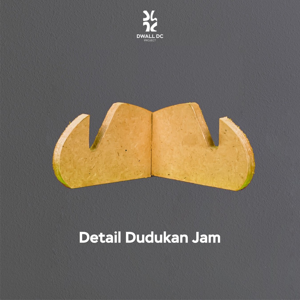 JAM DINDING PLUS STAND KAYU PINUS EASEL [ JAM DINDING MEJA ] GREEN LEAF [ JAM MEJA 20CM] [ DEKORASI RUANGAN ]