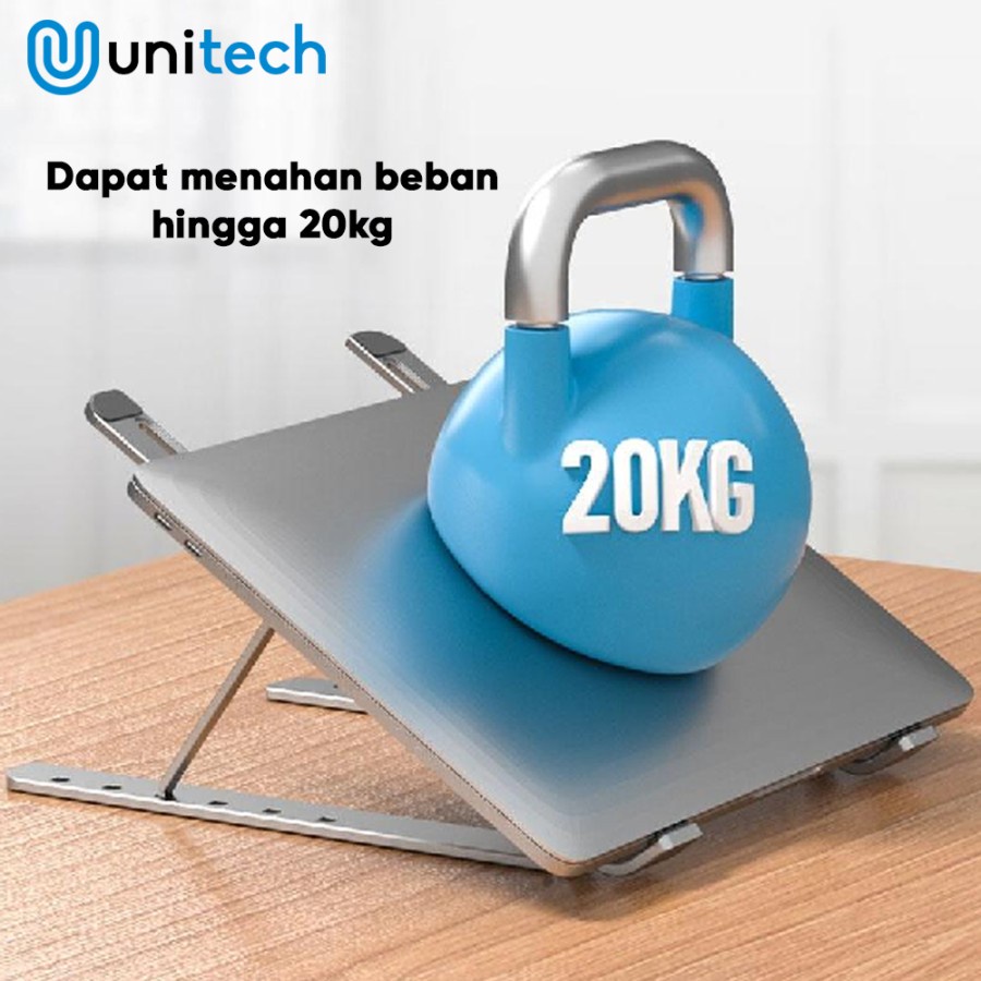 Trend-Dudukan Laptop Portable Stand Holder Adjustable Notebook dengan Kipas