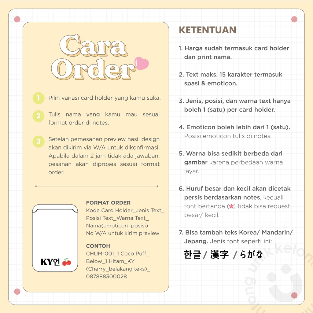 LANGSUNG KIRIM TANPA PO | Custom Print Phone Card Holder/ Card Holder HP Custom Nama