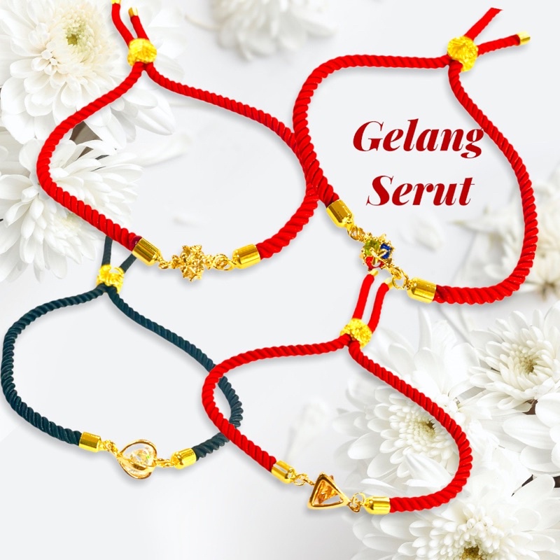 gelang serut //gelang tali//gelang//perhiasan