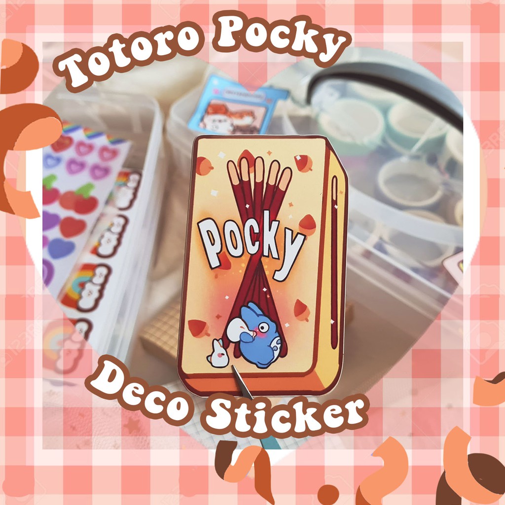 

Studio Ghibli Totoro Pocky Fanart Sticker Bujo Cottagecore Kawaii Stiker Cocok untuk Deco