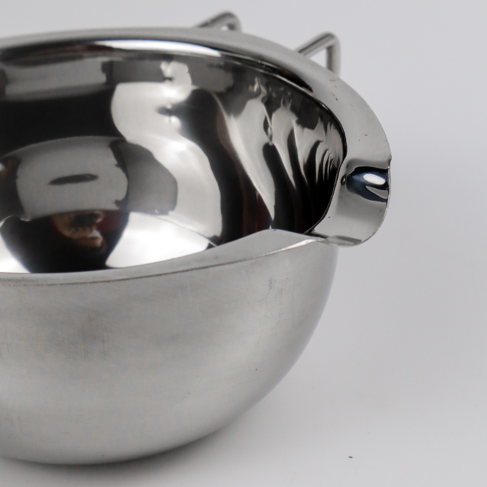 One Two Cups Panci Leleh Keju Coklat Stainless Steel 400ml Chocolate Melting Pot Pan - Silver