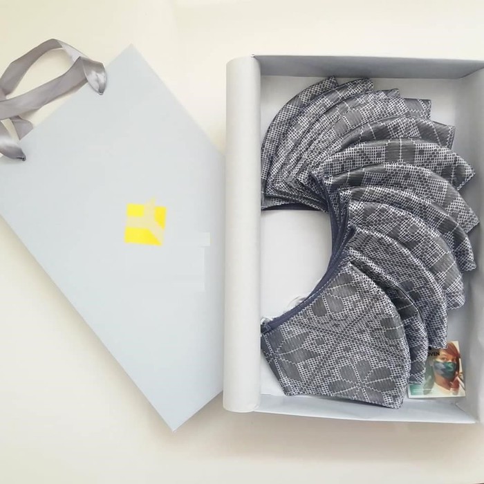 Masker TENUN Asli ATBM Masker Kain Tenun Alat Tenun Bukan Mesin