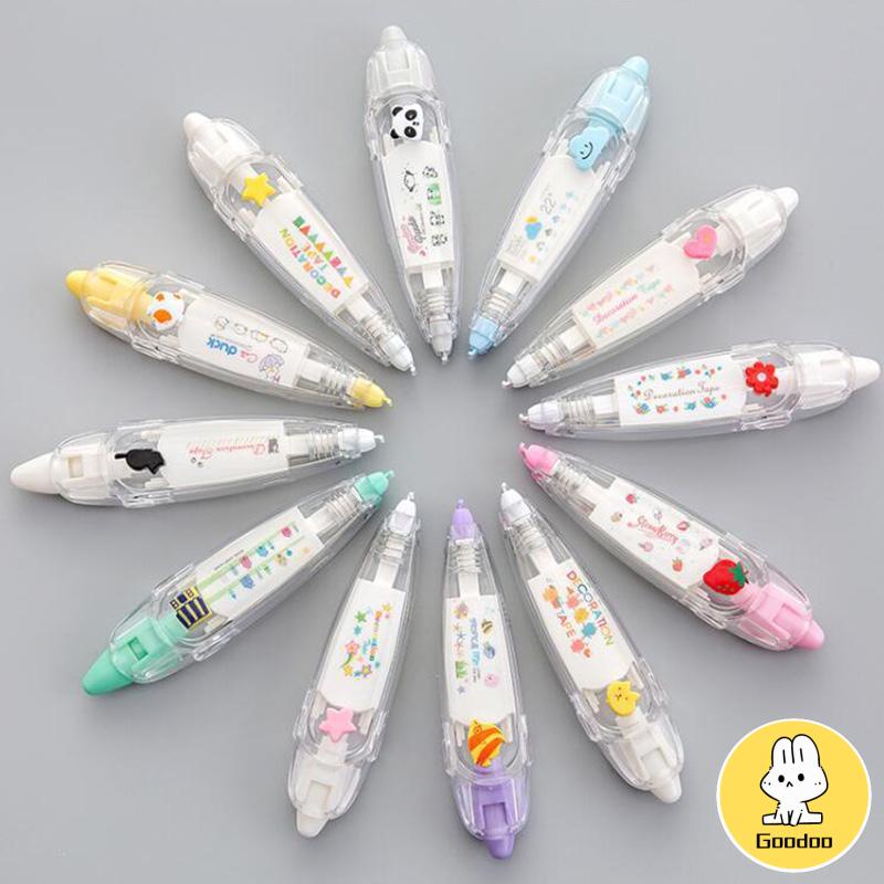 Correction tape karakter lucu/Tipex Roll murah Pola Isi Ulang Siswa Menandai Pita Koreksi Buku Harian DIY -Doo
