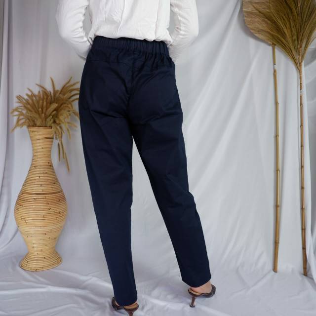 BAGGY PANTS KATUN STRETCH VARIASI KANCING KANTONG