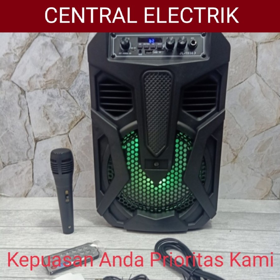 SPEAKER BLUETOOTH JINLONG 8'5 INCH JL-1938 FREE MIC+REMOTE / ORYGINAL