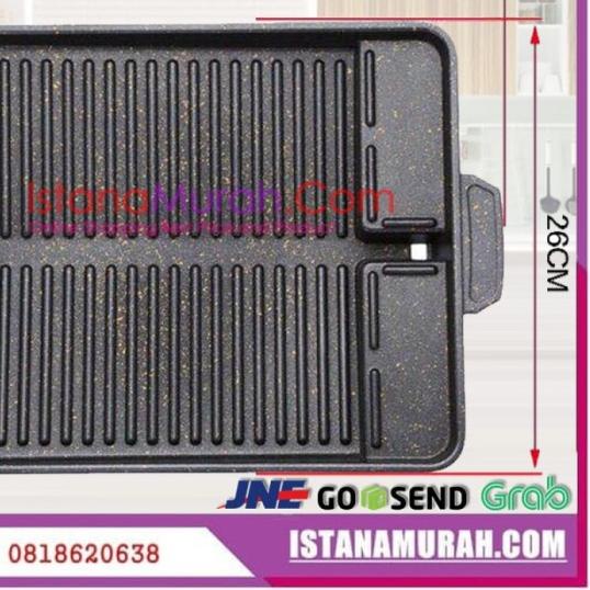 ➧ HAPPYCALL 32cm Double pan Grill Panci Anti lengket Panggang HAPPY CALL - YAKINIKU GRILL ♂