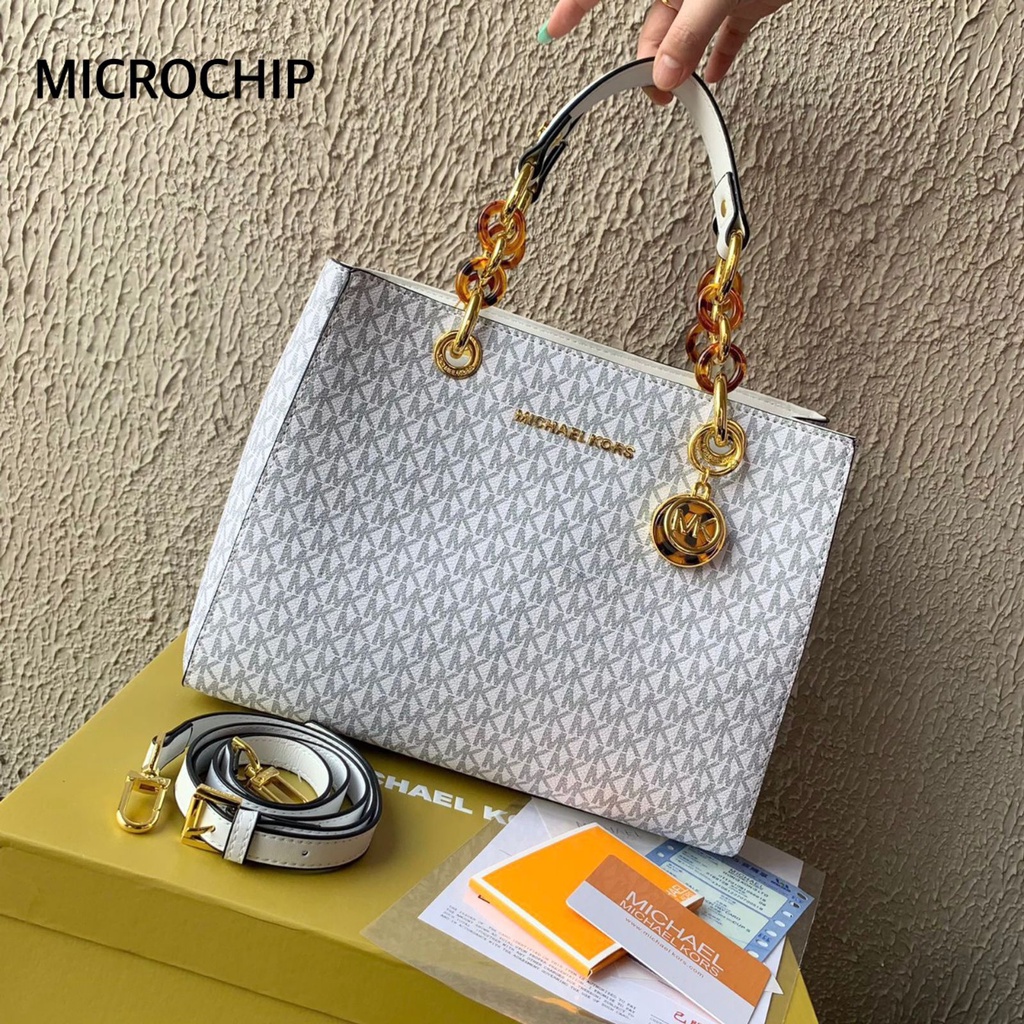 (MICROCHIP) LUXY LX2173 TAS HANDBAG SELEMPANG WANITA CYNTHIA MICROCHIP LOGO SAFFIANO LEATHER SHOULDER FULLSET FREE BOX KUALITAS VIP PLATINUM