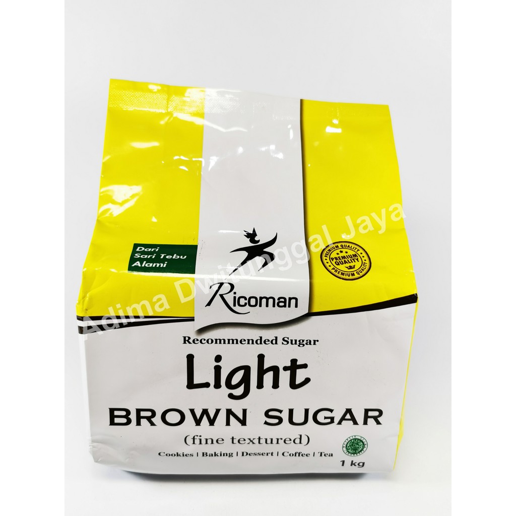 Light Brown Sugar Ricoman / Brown Sugar 1 kg / Gula Merah