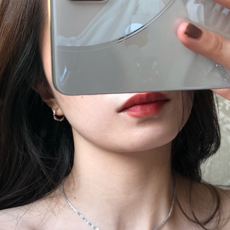 Roselife 1 Pasang Anting Bulat Silver S925 Model Twist Gaya Klasik Untuk Wanita