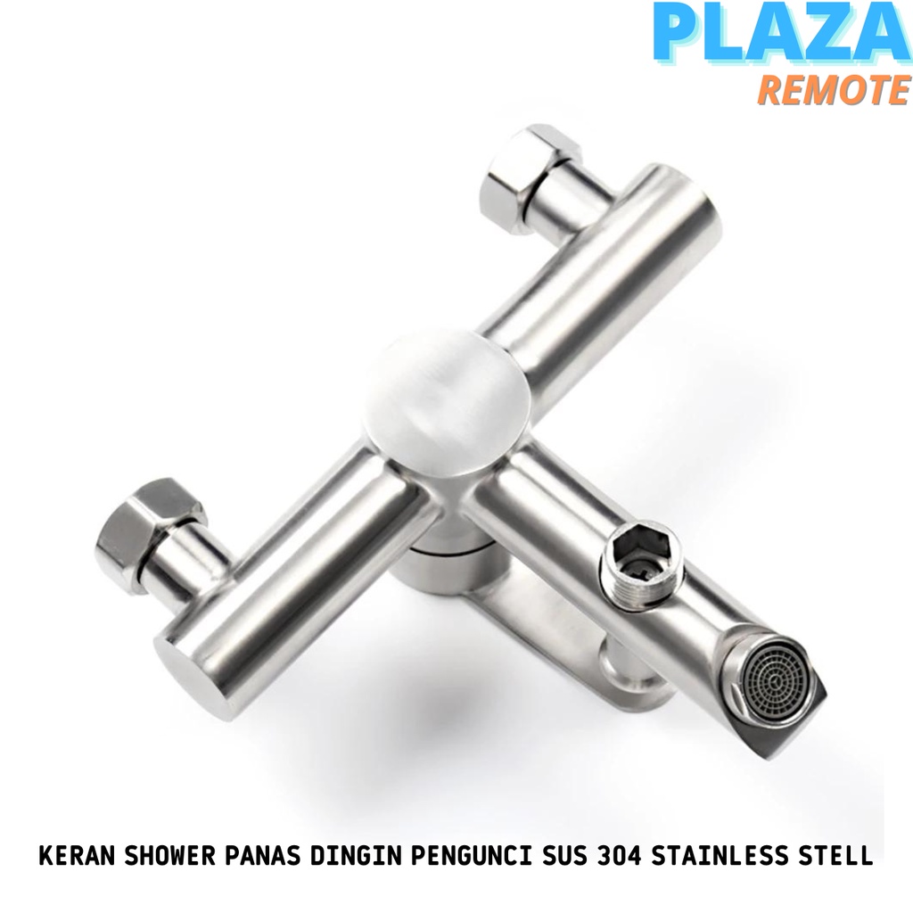 KRAN SHOWER AIR PANAS DINGIN PENGUNCI CHROME SUS304 STAINLESS STELL