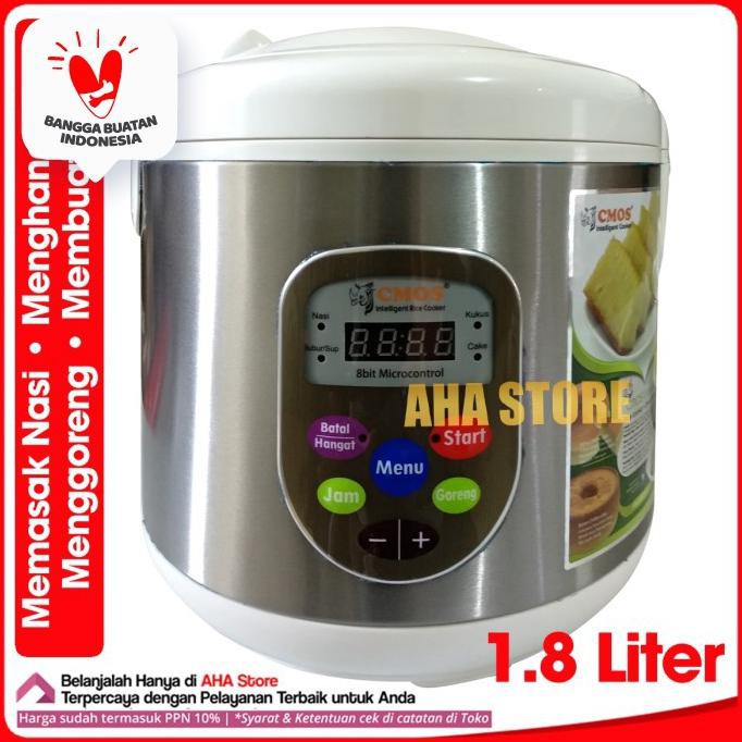 NEW / CMOS Digital Rice Cooker 1.8 Liter IRC-02 - Silver / BERKUALITAS