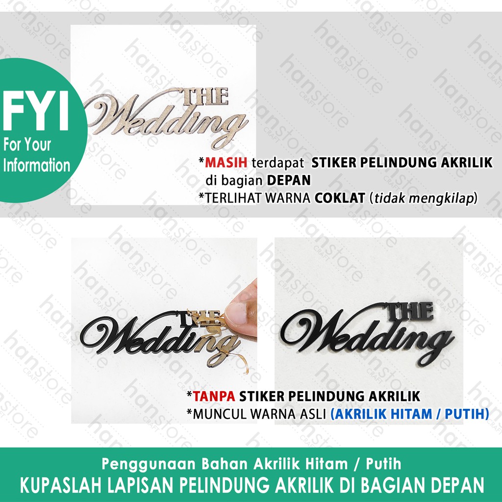 RS t.7cm Siluet Couple Muslim Akrilik Hitam / Dekorasi / Mahar / Seserahan / Scrapbook