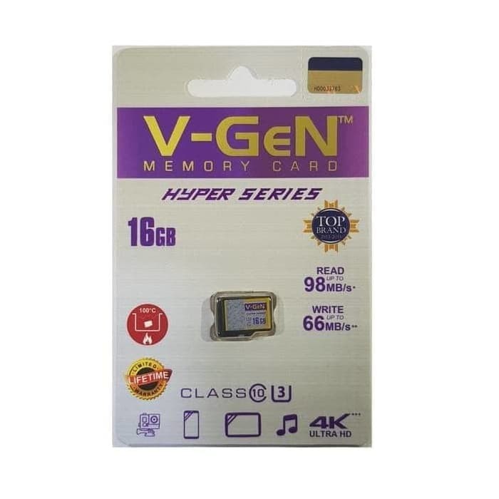 V-Gen Memory Micro SD Transflash Hyper 16GB Non Adaptor VGEN