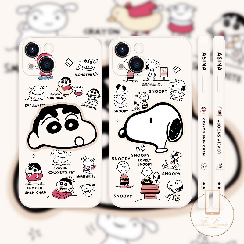Soft Case Motif Kartun Snoopy Untuk iPhone 7Plus 11 12 13 Pro Max X XR XS Max 6 6s 7 8 Plus SE 2020