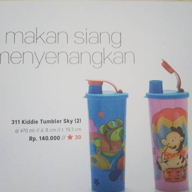 kiddie tumbler sky tupperware/ botol anak tupperware