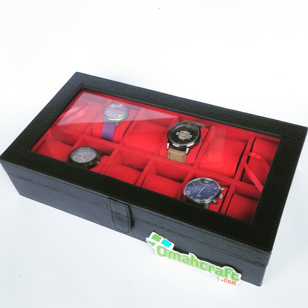 LARGE SIZE - Kotak Jam JUMBO isi 12 Full Color  / Box Jam Tangan / Tempat Jam JUMBO