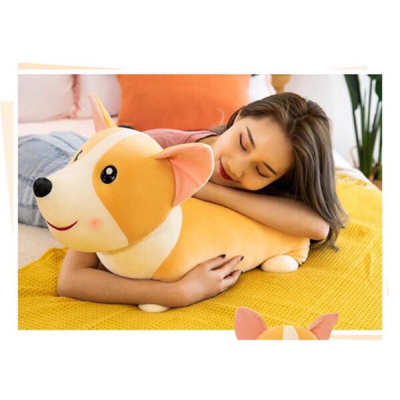 BONEKA ANJING SHIBA INU CORGI ORIGINAL IMPORT 50CM | BONEKA BANTAL GULING  | KADO HADIAH ULTAH / ULA