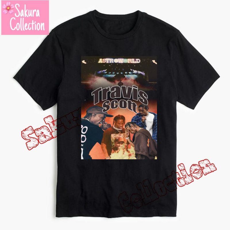 Kaos Baju TRAVIS SCOTT / t shirt band rap tee Jordan / vintage by h&amp;m oversize lokal / hitam pria kaus wanita TERLARIS best seller murah termurah 4