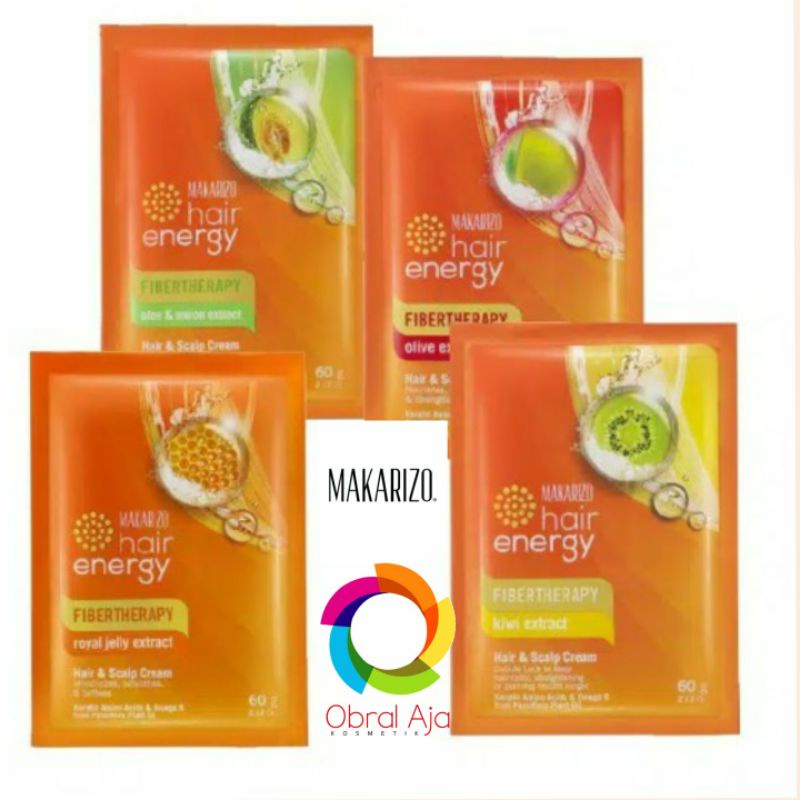 Makarizo Hair Energy Creambath Sachet 15 30 60 ml Fibertheraphy