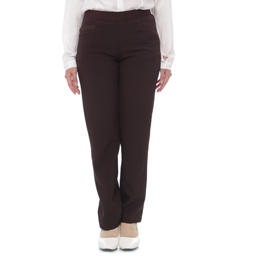 Celana Kerja Formal Wanita Celana Bahan Celana Kantor Celana Pinggang Karet Anti Begah Basic Jumbo Big Size S,m,l,xl/Celana Kantor/Celana Kerja Wanita Nhm