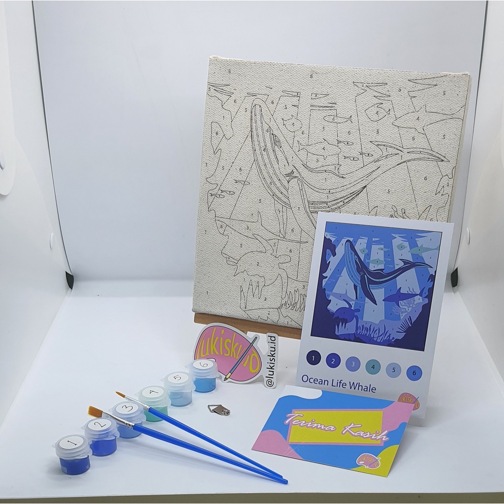 

Paint By Number Ocean Life Whale Painting Kit 20x20 Cat Akrilik