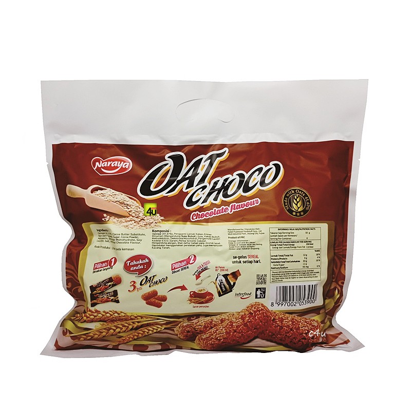 

p4yu Naraya Oat Choco - BPack isi 40 pcs