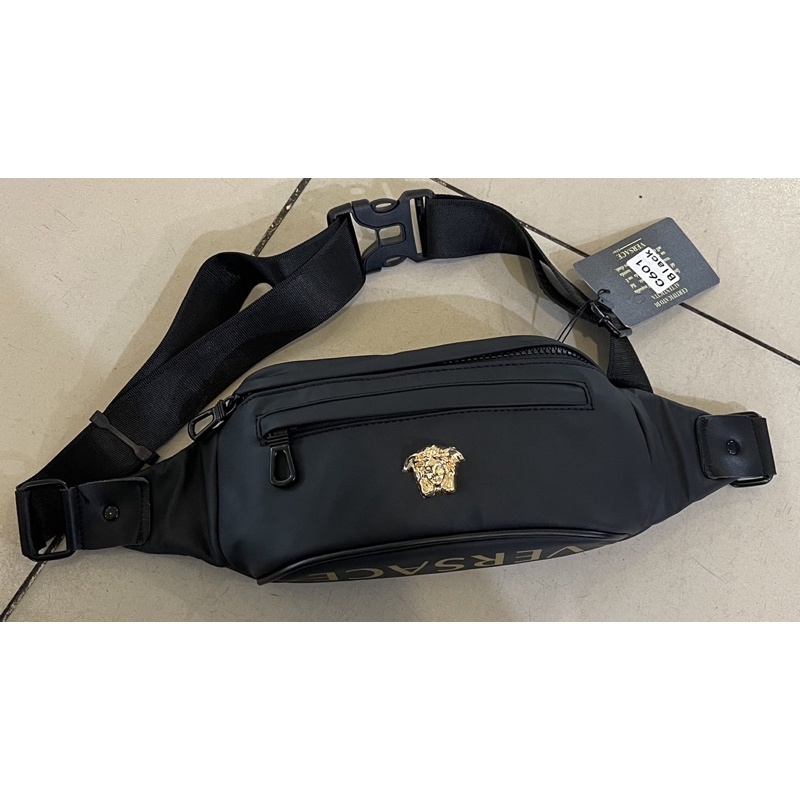 Tas Selempang Pria Versace Impor Tas Waistbag Premium Waterproof