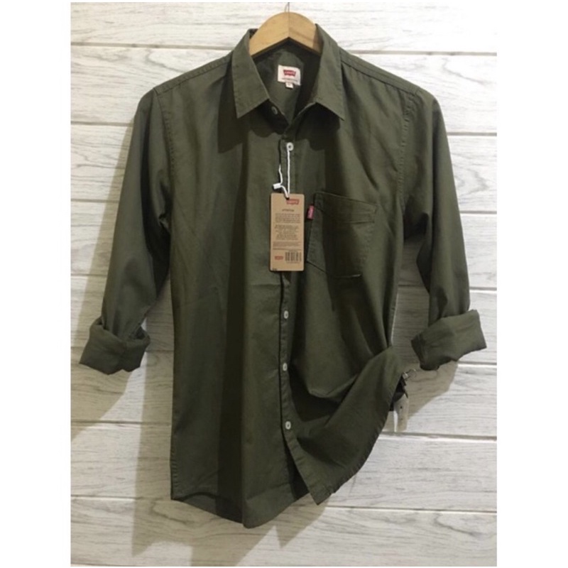 baju kemeja lengan panjang polos hem pria kemeja casual kemeja katun slim fit bahan adem ngk panas tidak tembus pandang