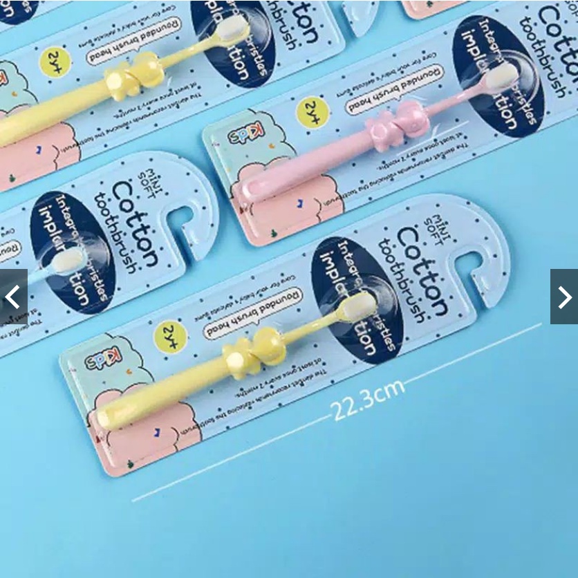 Sikat Gigi Bayi 2 tahun lembut MINI SOFT - Cotton Toothbrush Integrated Bristles Implantation Baby chn