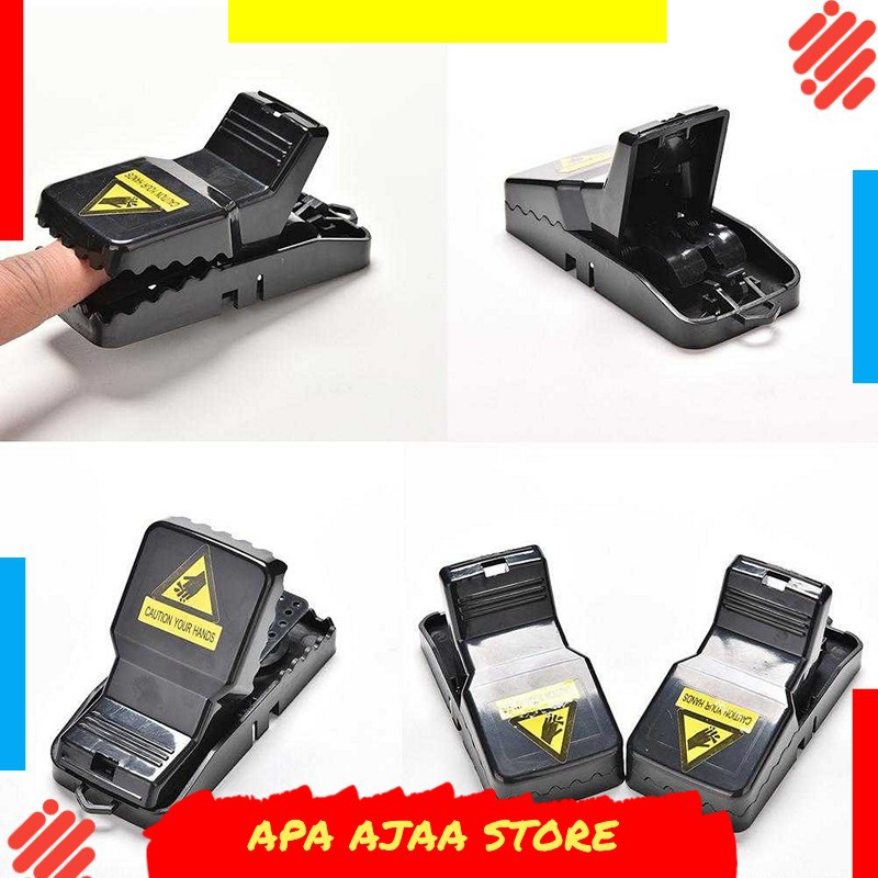 Terlariss !! MENGXIANG Jebakan Perangkap Tikus Black Cat Mouse Trap 2 PCS - JB56