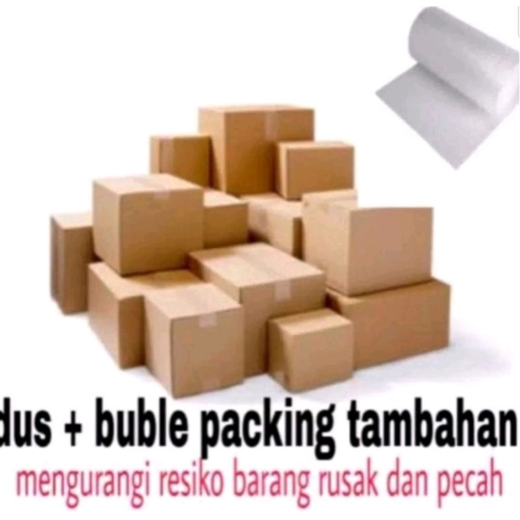 

Kardus dan buble wrap untuk packing tambahan