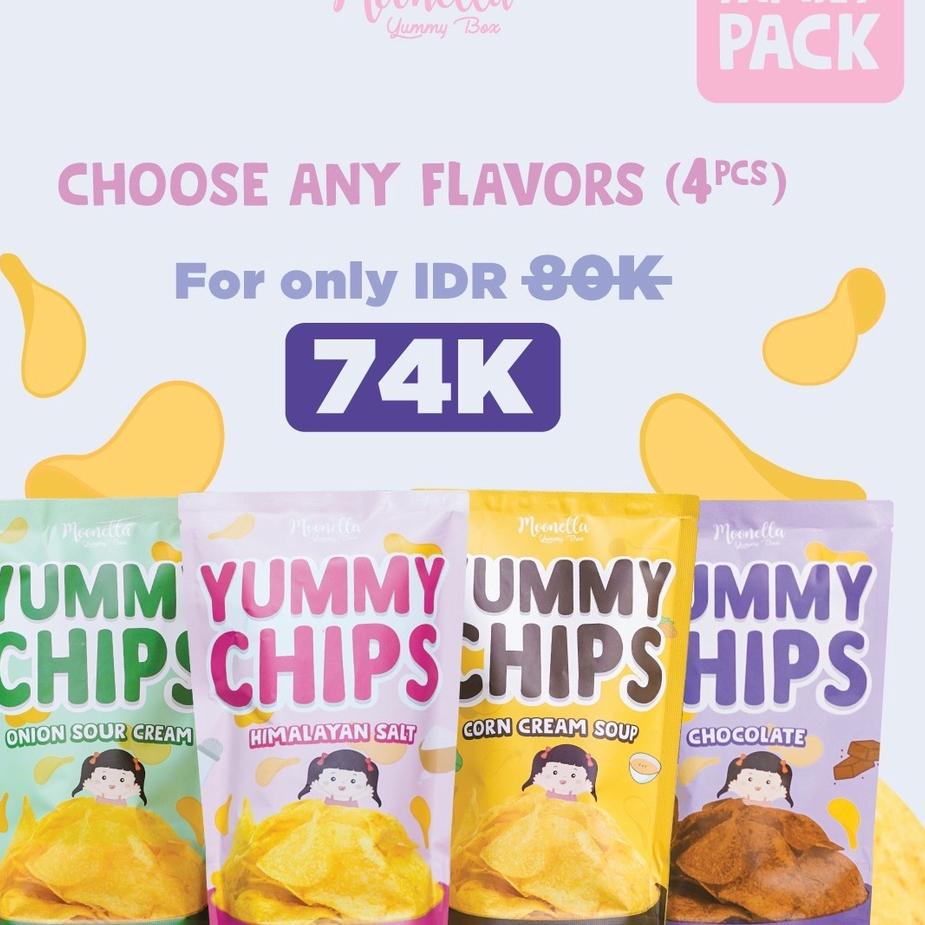 

TREN MASA KINI Yummy Chips - Family Pack - Keripik Kentang isi 4 SF5~