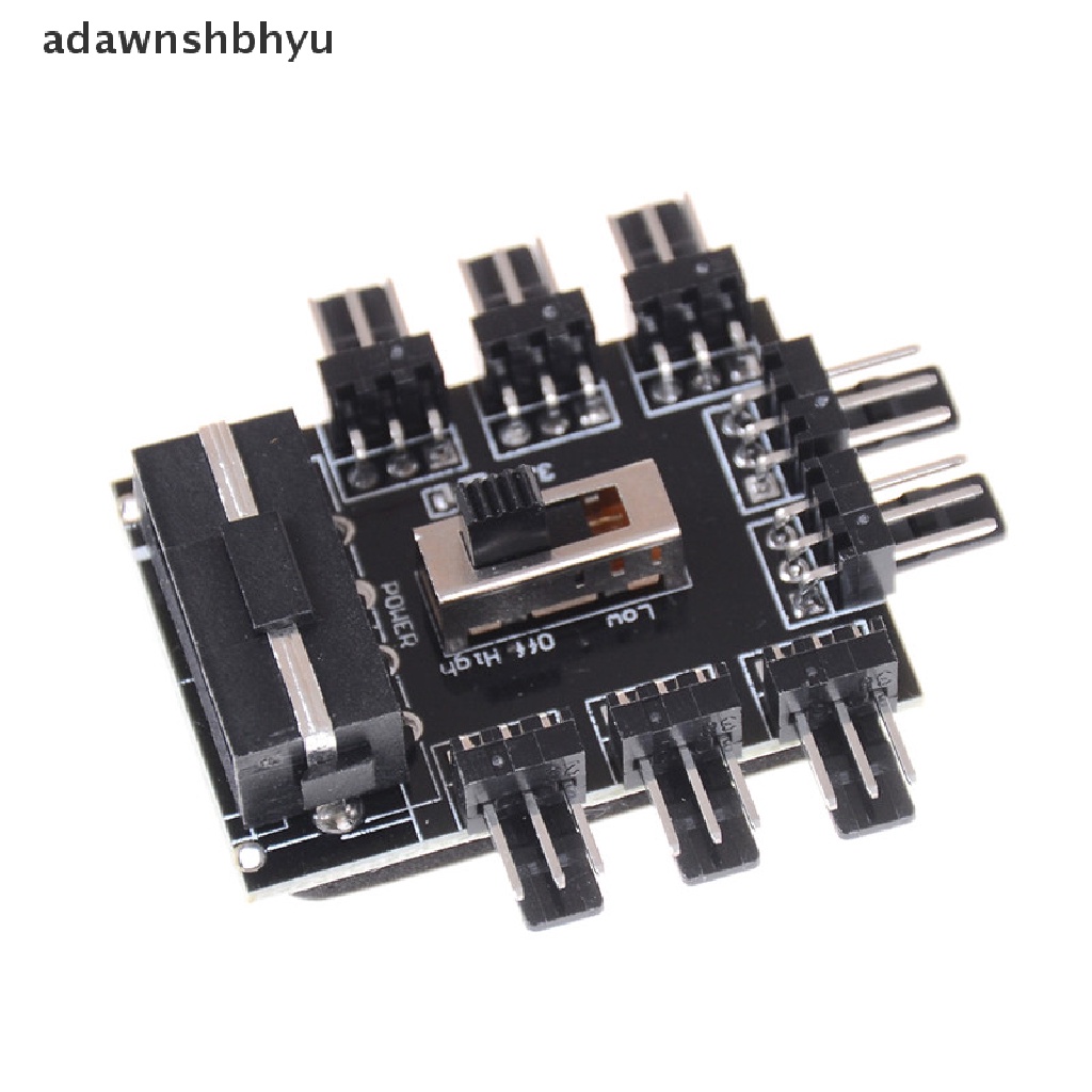 Adawnshbhyu Baru PC IDE Molex 1ke 8arah Splitter 3-Pin Pendingin Kipas Hub Adaptor Soket Listrik