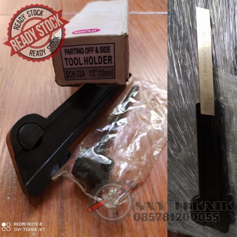 Original Stang Jepit Pahat Pisau Bubut HOLDER BIT HSS 1/2" inci (12 mm)