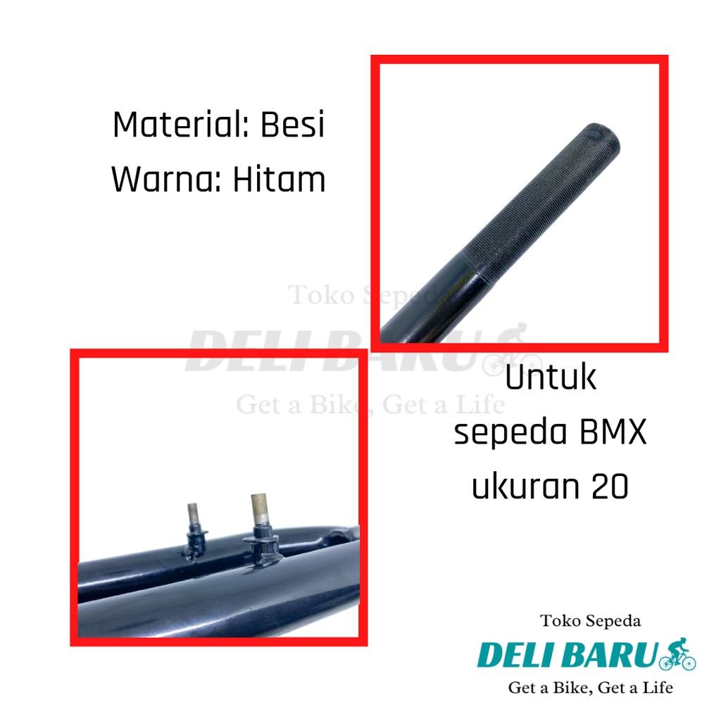 Fork / Garpu sepeda BMX 20 inch hitam pivot